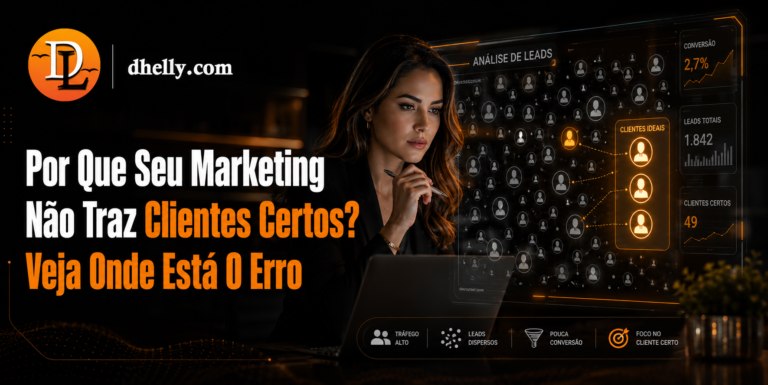 Empreendedor analisando por que seu marketing não traz clientes certos.