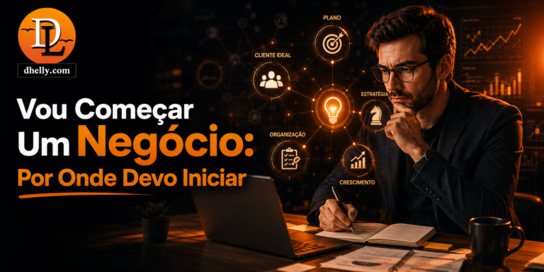 Empreendedor planejando por onde iniciar um negócio com estratégia e definição de cliente ideal.