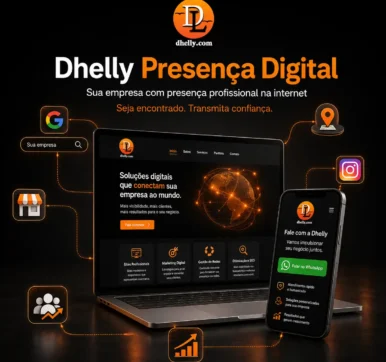 Dhelly Presença Digital, página profissional para empresas